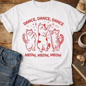 Cute Dancing Cat Shirt, Funny Cat Tshirt, Cat Lover Gift